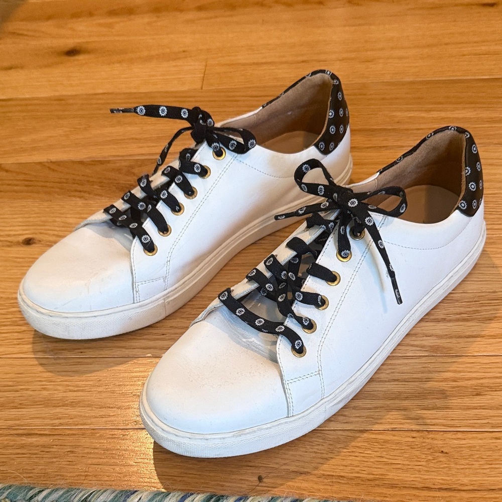 Jack Rogers White Sneakers With Patterned Black L… - image 2